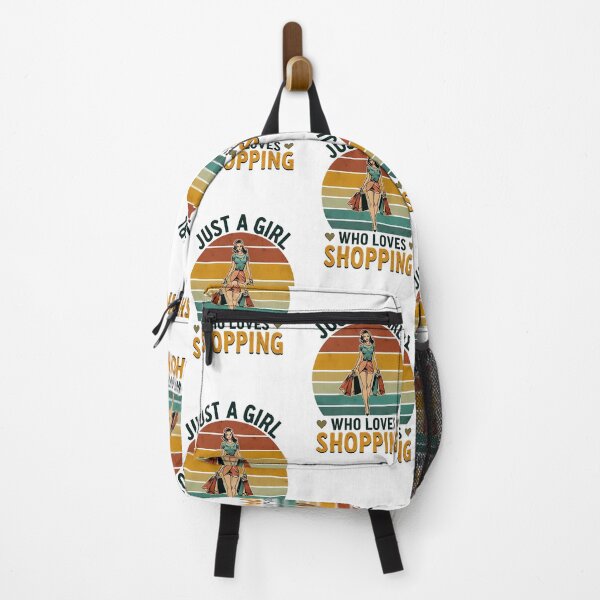 Item preview, Just a Girl Who Loves Shopping Retro Vintage Style Design designed and sold by WHDProduction45.