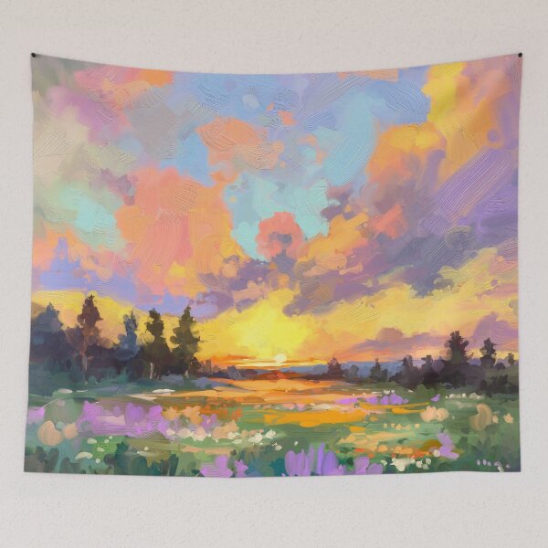 Item preview, Magical moment at the edge of the forest, landscape painting designed and sold by Mikko Tyllinen.