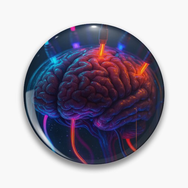 Item preview, Cyber Brain – Hyperrealistic Futuristic Sci-Fi Illustration designed and sold by VisqweaR.