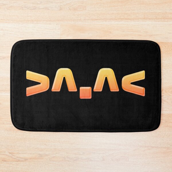 Item preview, >^.^<  Cute Happy Cat Asterisks Face Emote in Hot Orange designed and sold by Memes N Lore .