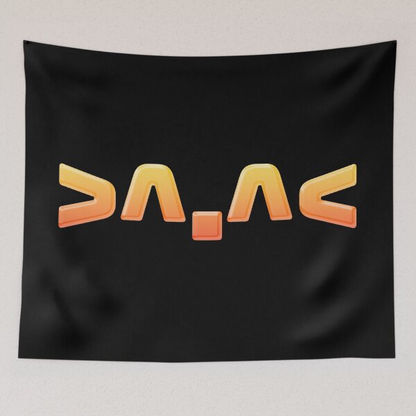 Item preview, >^.^<  Cute Happy Cat Asterisks Face Emote in Hot Orange designed and sold by Memes N Lore .