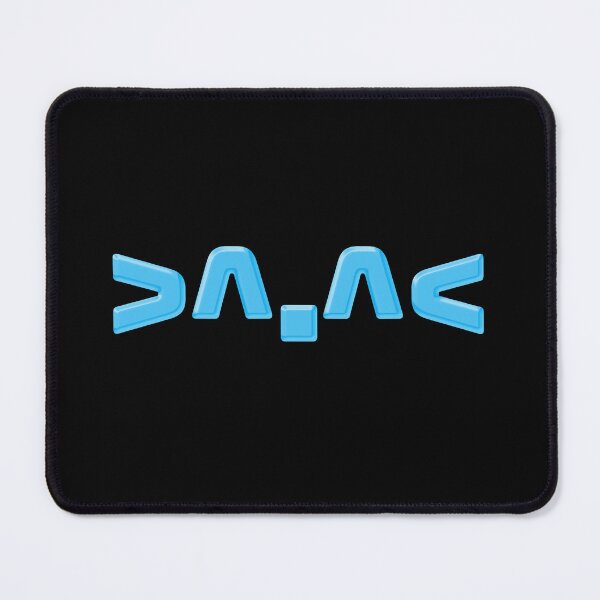 Item preview, >^.^<  Cute Happy Cat Asterisks Face Emote in Aqua Blue designed and sold by Memes N Lore .