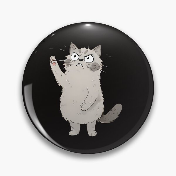 Artikelvorschau, Wütende Cartoon-Katze, die die Pfote hebt – Lustiges mürrisches Kätzchen-Design entworfen und verkauft von WHDProduction45.