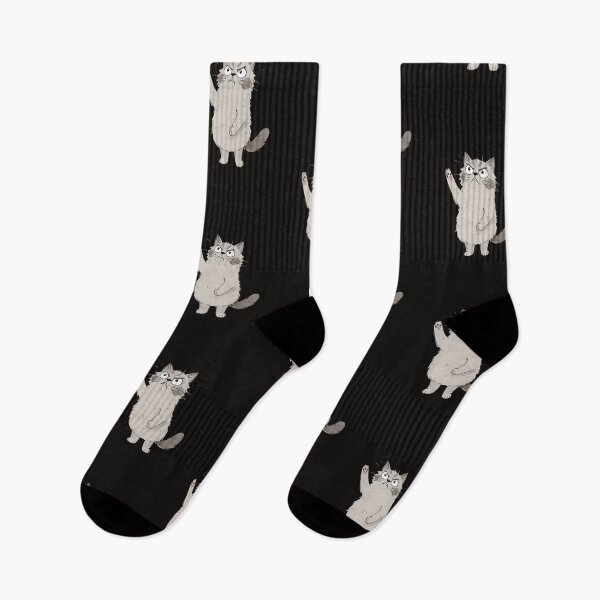Item preview, Angry Cartoon Cat Raising Paw – Funny Grumpy Kitty Design designed and sold by WHDProduction45.