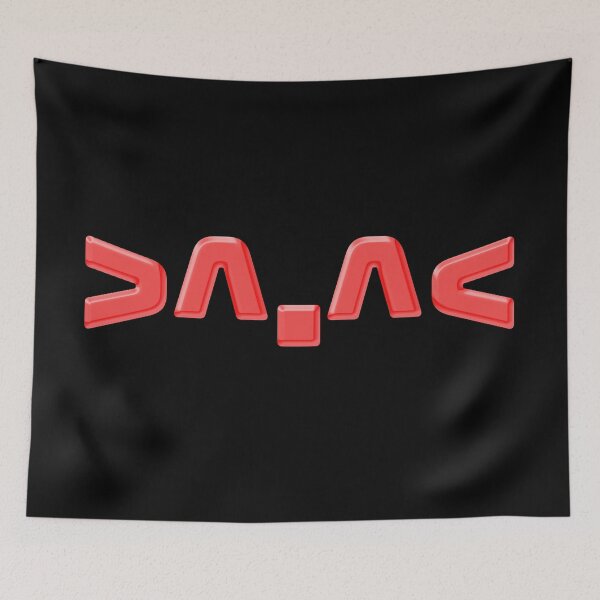 Item preview, >^.^<  Cute Happy Cat Asterisks Face Emote in Red designed and sold by Memes N Lore .