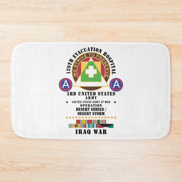 Item preview, Army - 129th Evacuation Hospital - Operation Desert Storm - Shield - 3rd US Army SSI w GULF SVC Ribbons - Black x 300 designed and sold by Military Insignia Products.