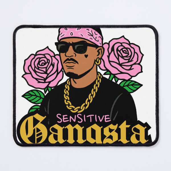 Item preview, Sensitive Gangsta with Pink Roses designed and sold by AgAndOl.