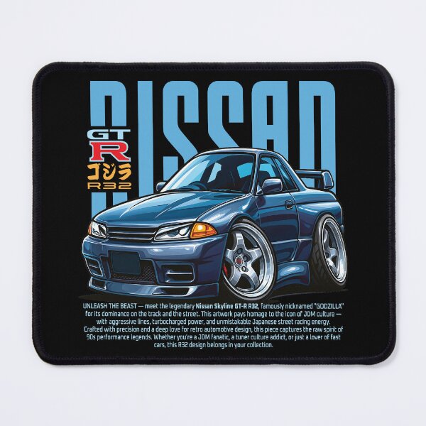 Item preview, Unleash the beast - Nissan Godzilla R32 – Japanese Legend Reborn in Retro Street Style designed and sold by Shamirazzuri.