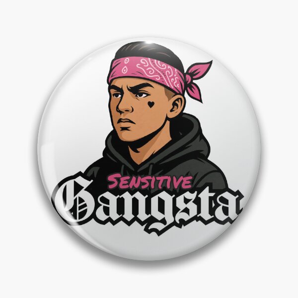 Item preview, Sensitive Gangsta with Pink Bandana designed and sold by AgAndOl.
