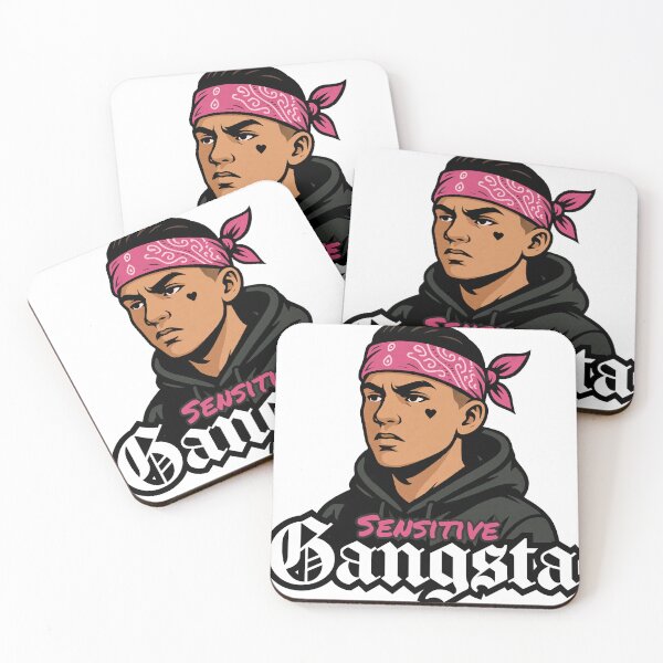 Item preview, Sensitive Gangsta with Pink Bandana designed and sold by AgAndOl.