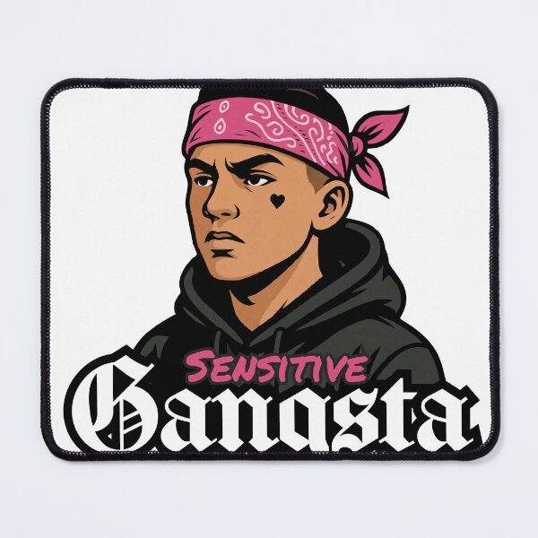 Item preview, Sensitive Gangsta with Pink Bandana designed and sold by AgAndOl.