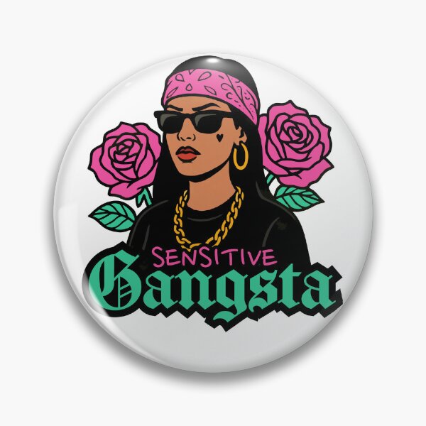 Item preview, Sensitive Gangsta Girl with Pink Roses designed and sold by AgAndOl.