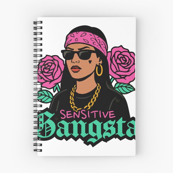 Item preview, Sensitive Gangsta Girl with Pink Roses designed and sold by AgAndOl.
