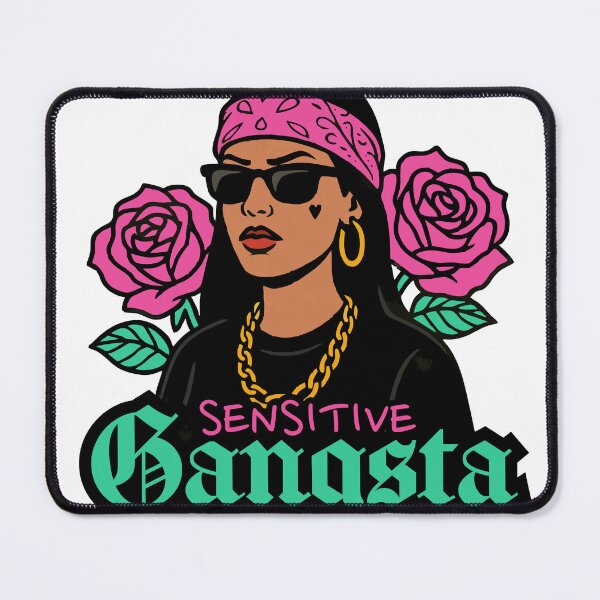 Item preview, Sensitive Gangsta Girl with Pink Roses designed and sold by AgAndOl.