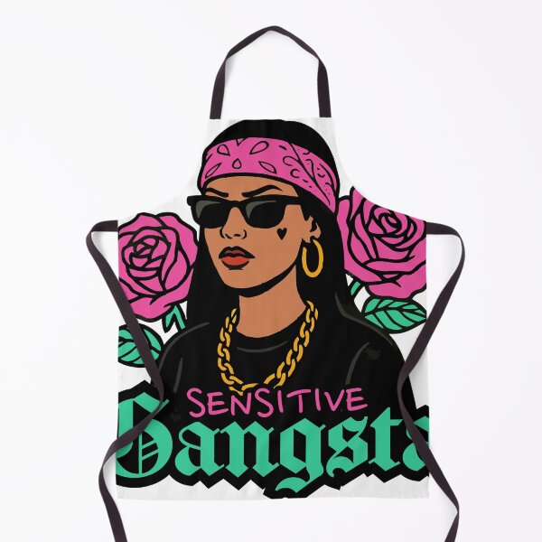 Item preview, Sensitive Gangsta Girl with Pink Roses designed and sold by AgAndOl.