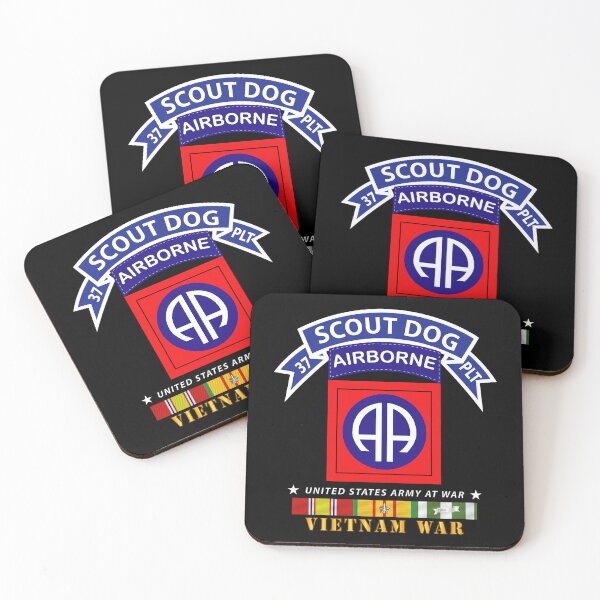 Item preview, Army - 37th Scout Dog Platoon - 82nd Airborne Div  w VN SVC designed and sold by Military Insignia Products.