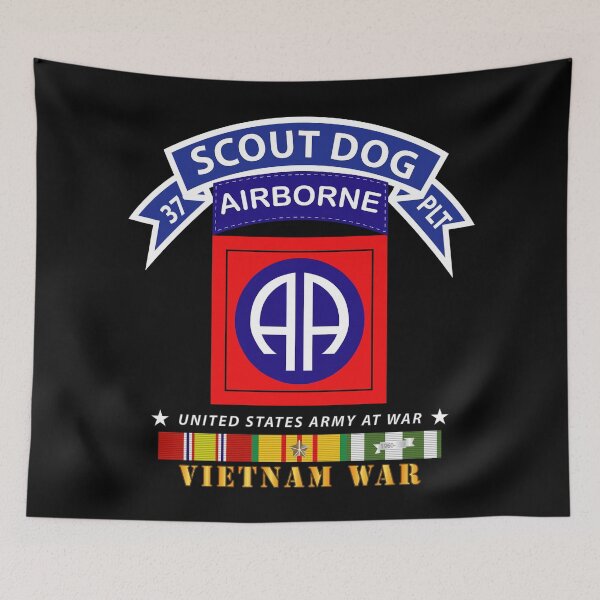 Item preview, Army - 37th Scout Dog Platoon - 82nd Airborne Div  w VN SVC designed and sold by Military Insignia Products.