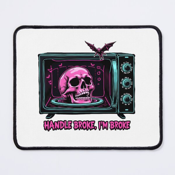 Item preview, Neon Goth Microwave Skull - Handle Broke, I'm Broke designed and sold by zoughlal.