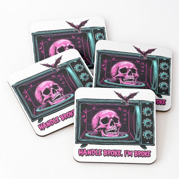 Item preview, Neon Goth Microwave Skull - Handle Broke, I'm Broke designed and sold by zoughlal.