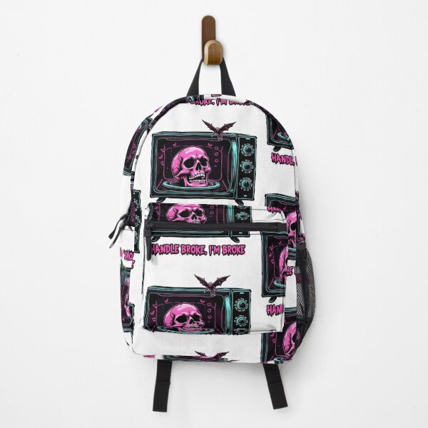 Item preview, Neon Goth Microwave Skull - Handle Broke, I'm Broke designed and sold by zoughlal.