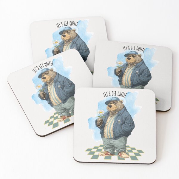 Item preview, Cool Bear Holding Daisy Urban Style Chill Design designed and sold by MTJ-Mushrooms.