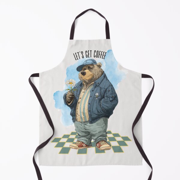 Item preview, Cool Bear Holding Daisy Urban Style Chill Design designed and sold by MTJ-Mushrooms.