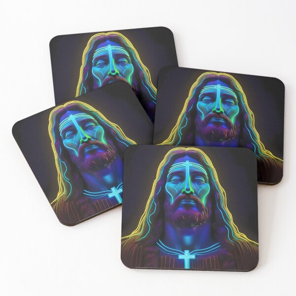 Item preview, bioluminescent neon Jesus Christ designed and sold by Artful Dreams.