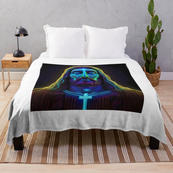 Item preview, bioluminescent neon Jesus Christ designed and sold by Artful Dreams.