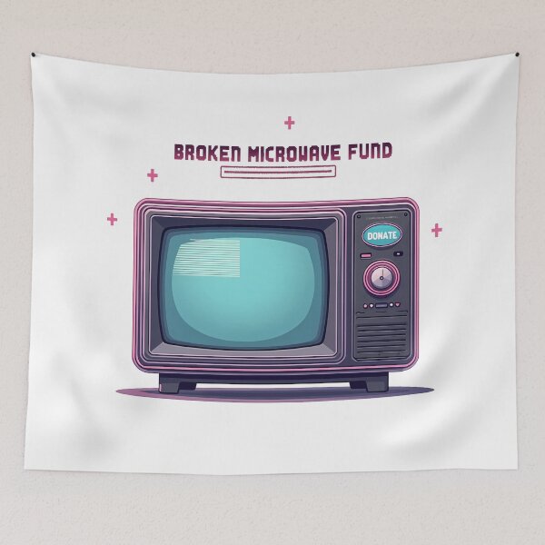 Item preview, Vaporwave Glitch Microwave - Broken Microwave Fund designed and sold by zoughlal.