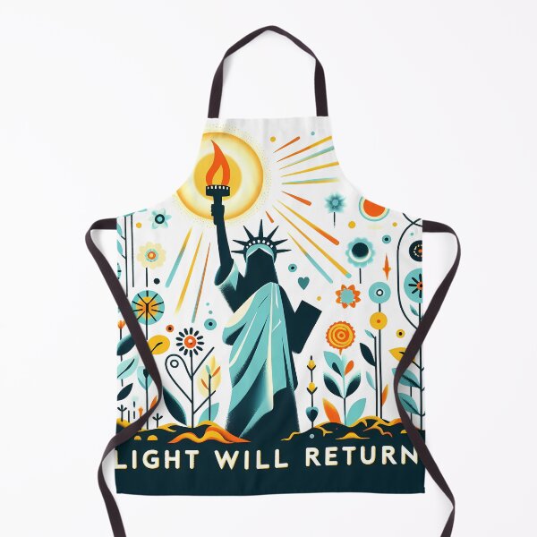 Item preview, Light Will Return - Hopeful Statue of Liberty Scandinavian Folk Art by heidiannemorris © designed and sold by FOLK ART FUSION by heidiannemorris.