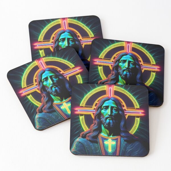 Item preview, bioluminescent neon Jesus Christ designed and sold by Artful Dreams.