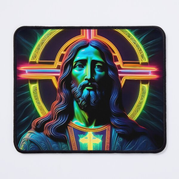 Item preview, bioluminescent neon Jesus Christ designed and sold by Artful Dreams.