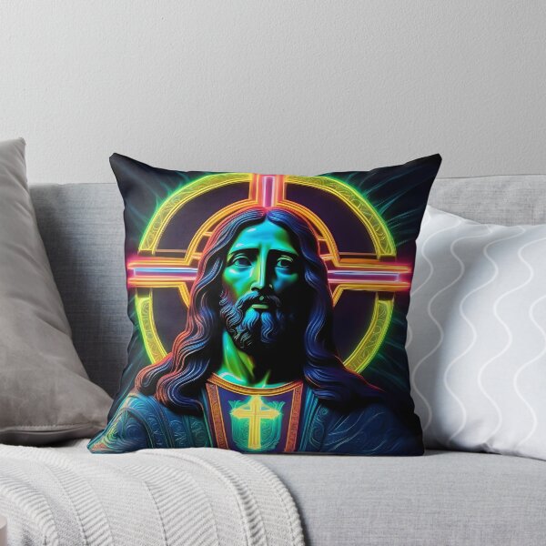 Item preview, bioluminescent neon Jesus Christ designed and sold by Artful Dreams.
