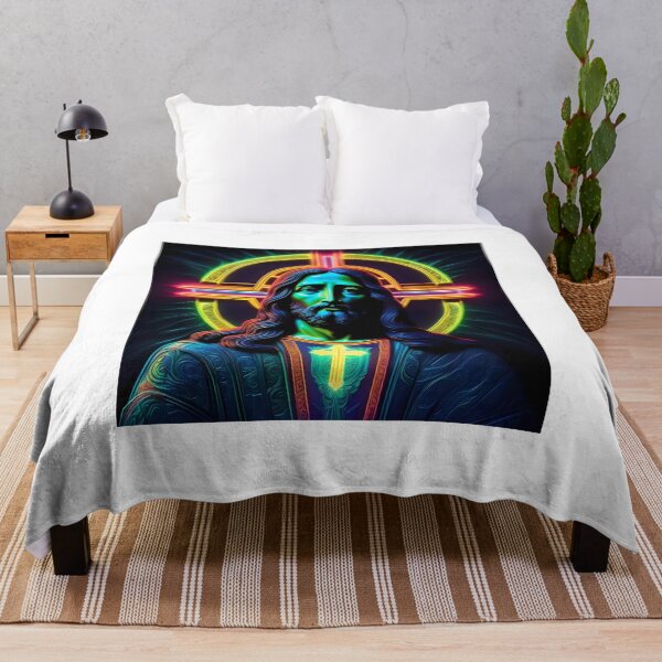Item preview, bioluminescent neon Jesus Christ designed and sold by Artful Dreams.