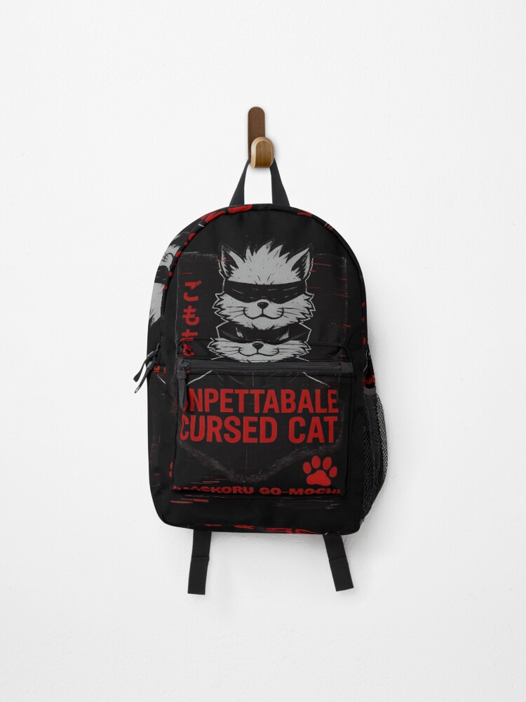 Thumbnail 1 of 3, Backpack, Cursed Cat - Design designed and sold by PurelyDesign.