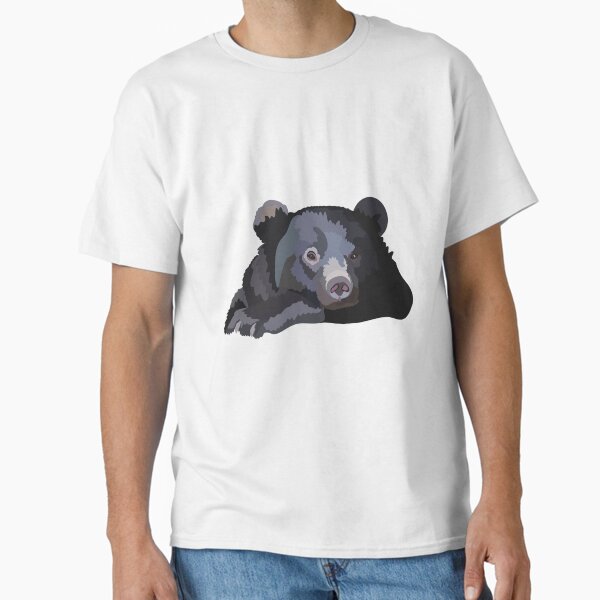 Item preview, M  is For Moon Bear,Moon Bear Artwork – Striking Asiatic Black Bear Illustration and Wildlife Design designed and sold by thezoogirl.