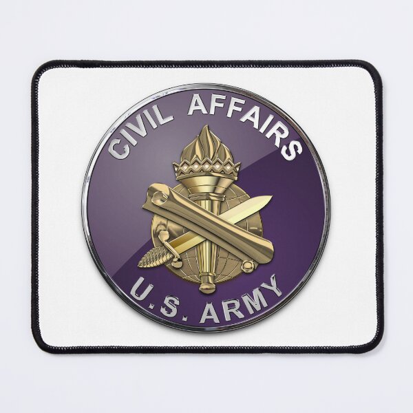 Item preview, U.S. Army Civil Affairs - Branch Insignia over White Leather designed and sold by Serge Averbukh Art Studio.