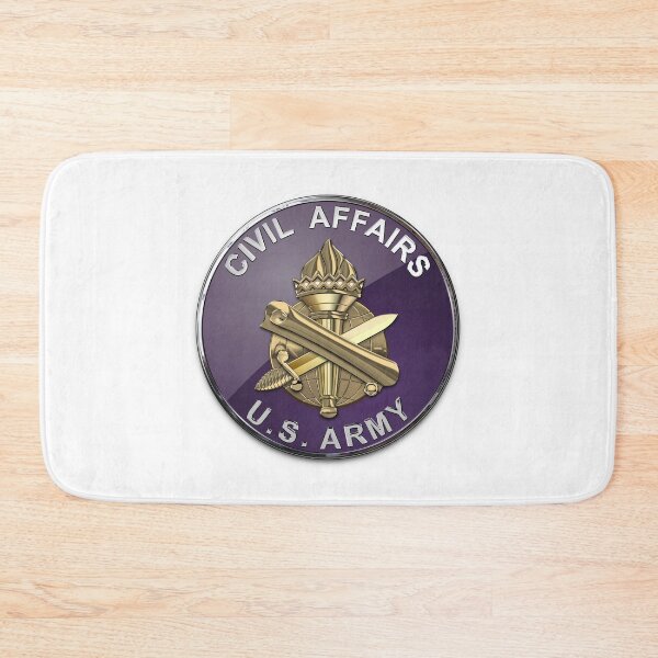 Item preview, U.S. Army Civil Affairs - Branch Insignia over White Leather designed and sold by Serge Averbukh Art Studio.