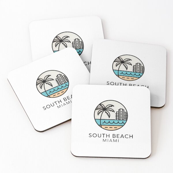 Item preview, Minimalist South Beach Miami Line Art Sticker designed and sold by Horizon Tales.
