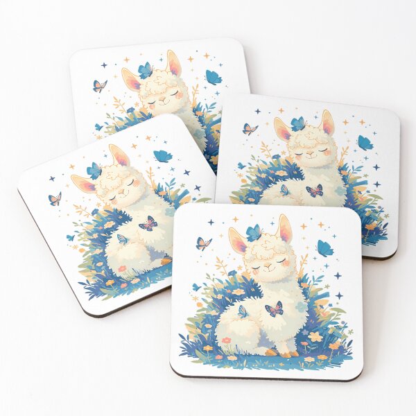 Item preview, Sheep in spring surrounded by butterflies designed and sold by WoollenLlama.