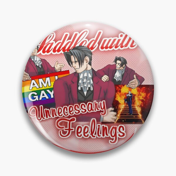Item preview, Miles Edgeworth - "Saddled with Unnecessary Feelings" designed and sold by SpoopyDraws.