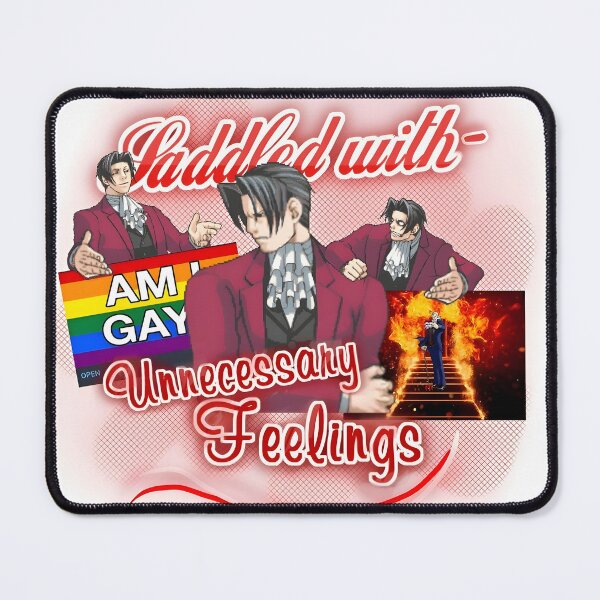 Item preview, Miles Edgeworth - "Saddled with Unnecessary Feelings" designed and sold by SpoopyDraws.