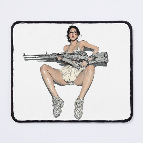 Item preview, Pin-Up Warrior with Rifle designed and sold by pastel.moonwave.