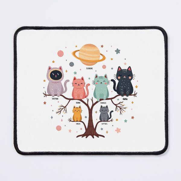 Item preview, Cosmic Cousin Cats Galaxy Family Tree Kawaii Space Feline designed and sold by zoughlal.