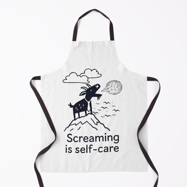 Item preview, Screaming Goat Print– Funny Mental Health Self-Care Meme Tee for Overwhelmed Adults designed and sold by Thehatinthecat.