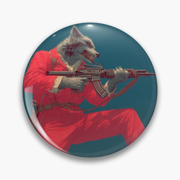 Item preview, Alpha Wolf in Red designed and sold by pastel.moonwave.