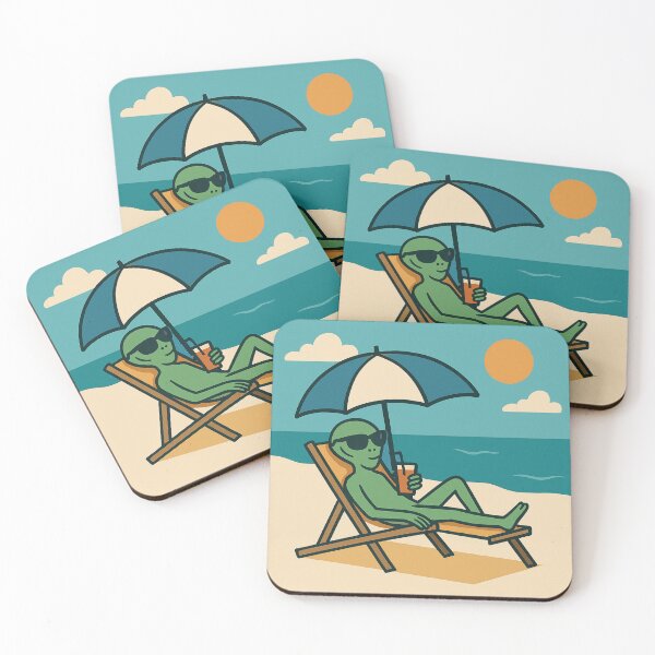 Item preview, Beach Break from the Stars – Alien Summer Vibes designed and sold by samiihill.
