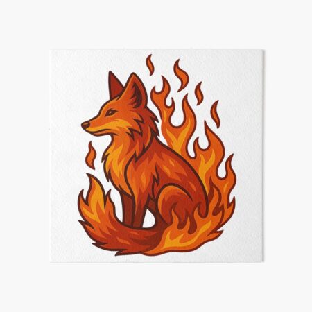 Item preview, Fire Elemental Fox – Fiery Spirit Animal Art designed and sold by ElementalBeast1.