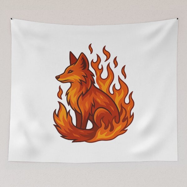 Item preview, Fire Elemental Fox – Fiery Spirit Animal Art designed and sold by ElementalBeast1.