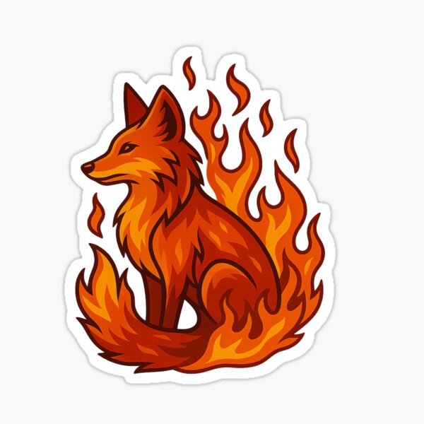 Item preview, Fire Elemental Fox – Fiery Spirit Animal Art designed and sold by ElementalBeast1.